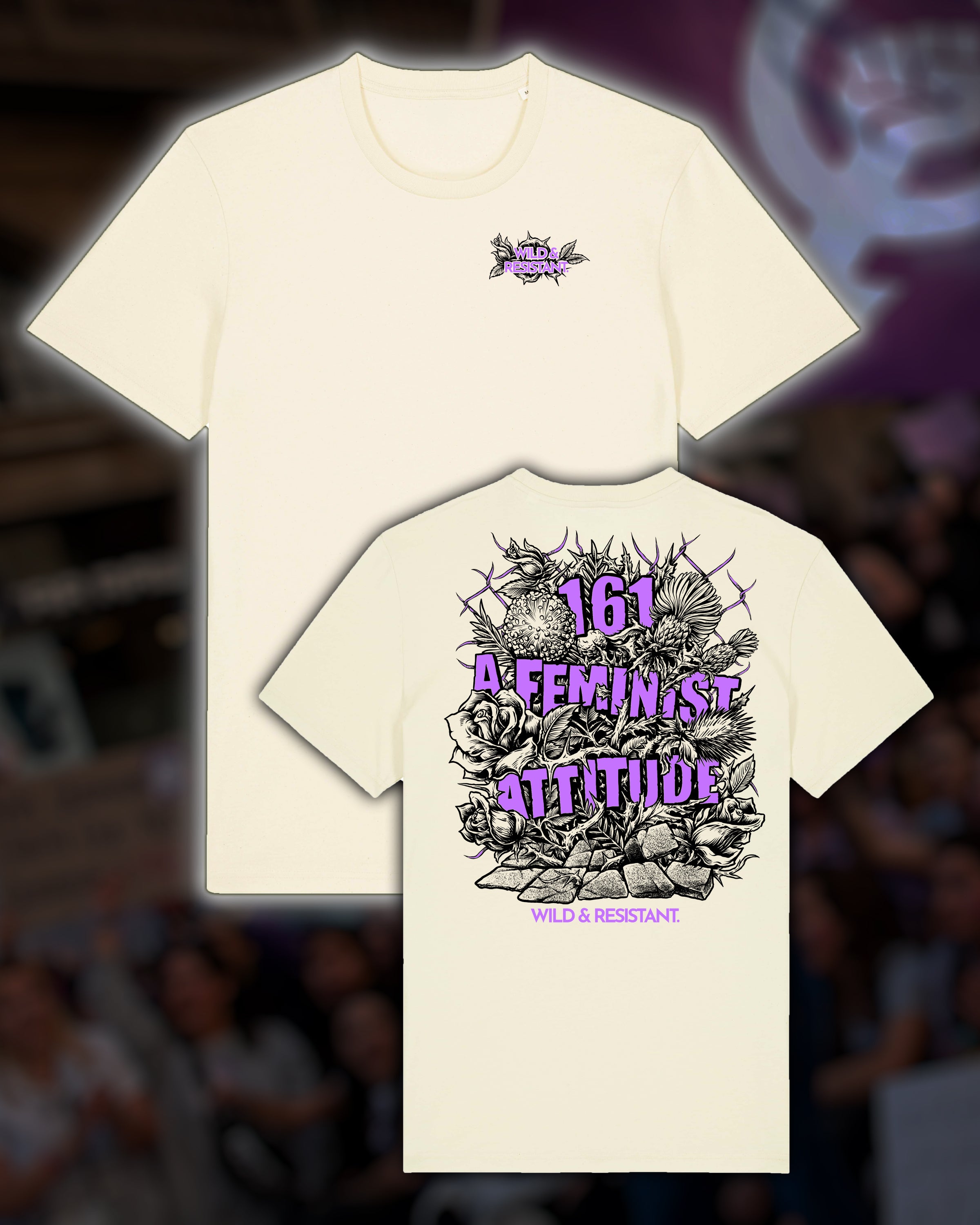 unisex Shirt „a feminist attitude“ natural raw