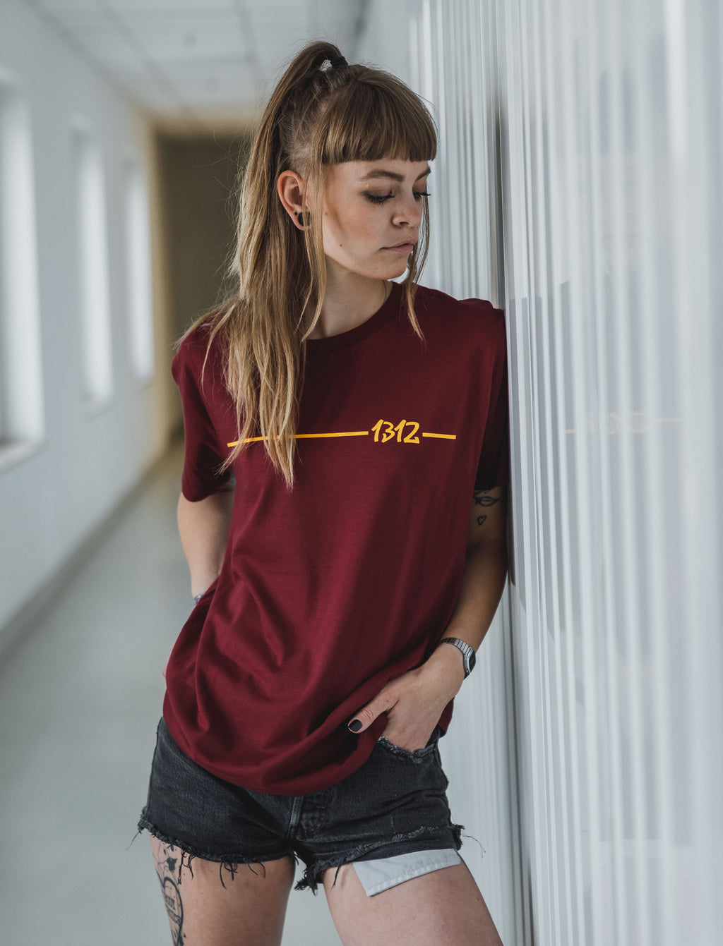 unisex shirt "1312" burgundy