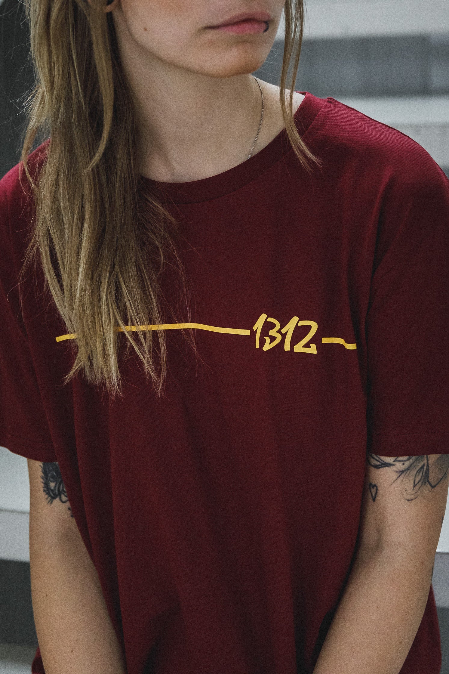 unisex shirt "1312" burgundy