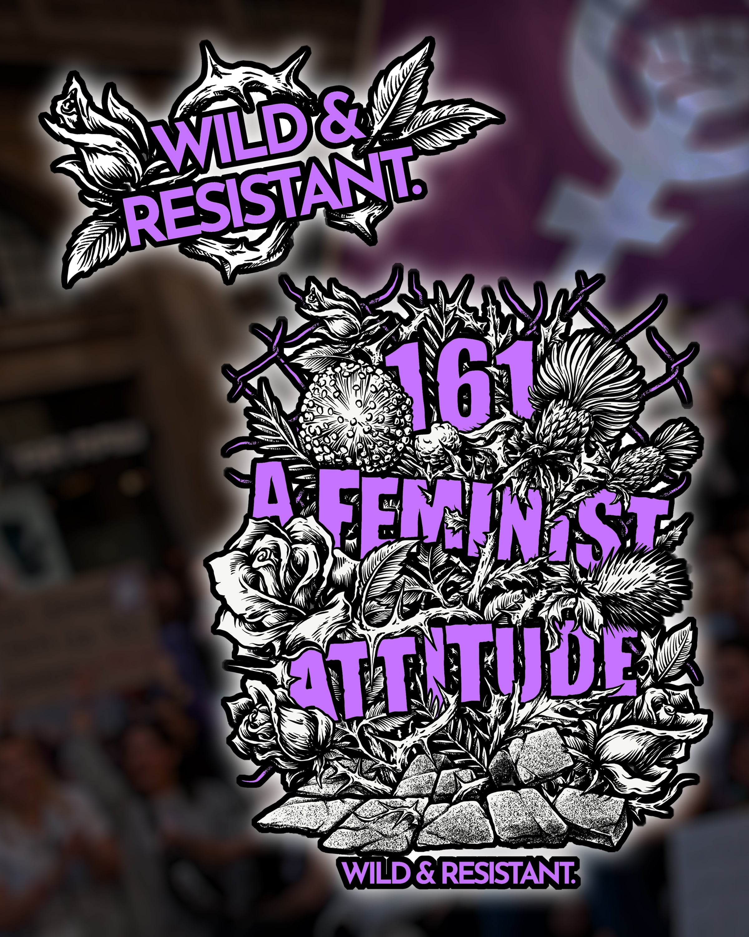 oversized Shirt „a feminist attitude“ natural raw