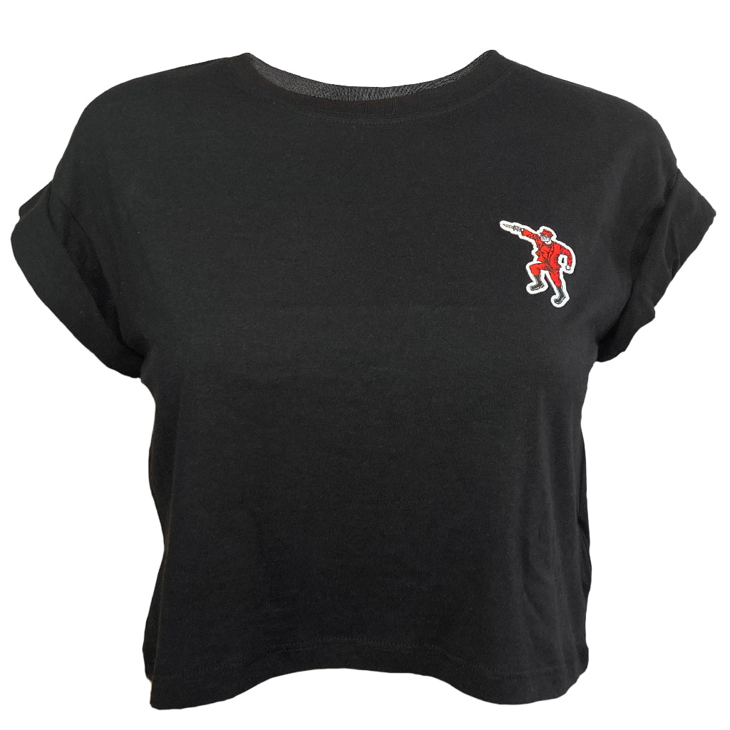 crop-top "Dolchstoßer" - black (KNFRNT)