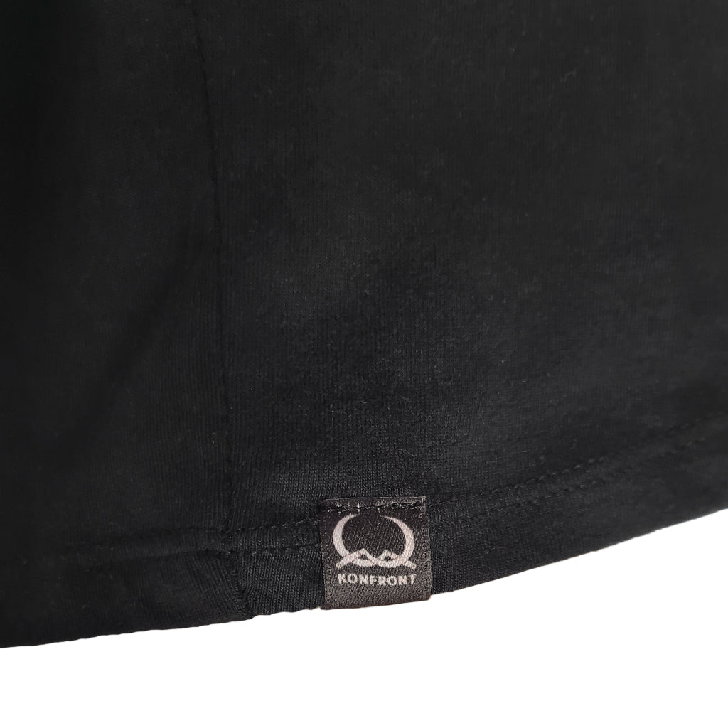 crop-top "Dolchstoßer" - black (KNFRNT)