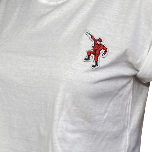 crop-top "Dolchstoßer" - white (KNFRNT)