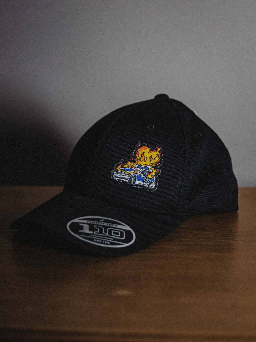 flexfit-cap "burning cop car"
