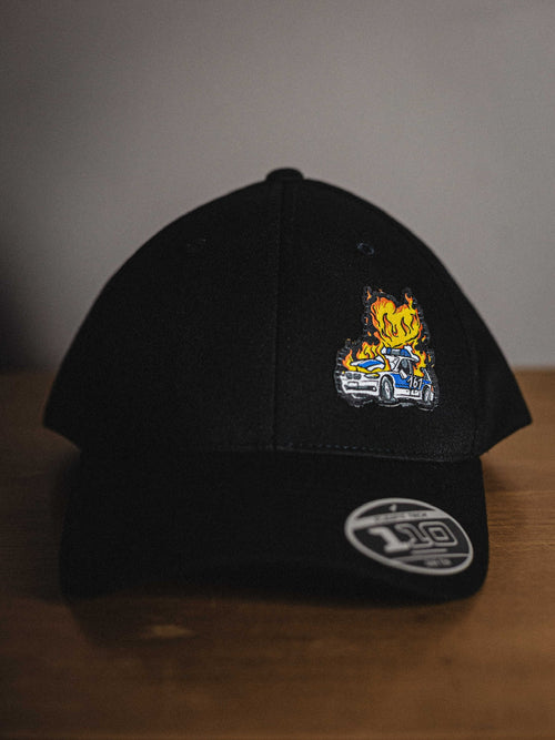 flexfit-cap "burning cop car"