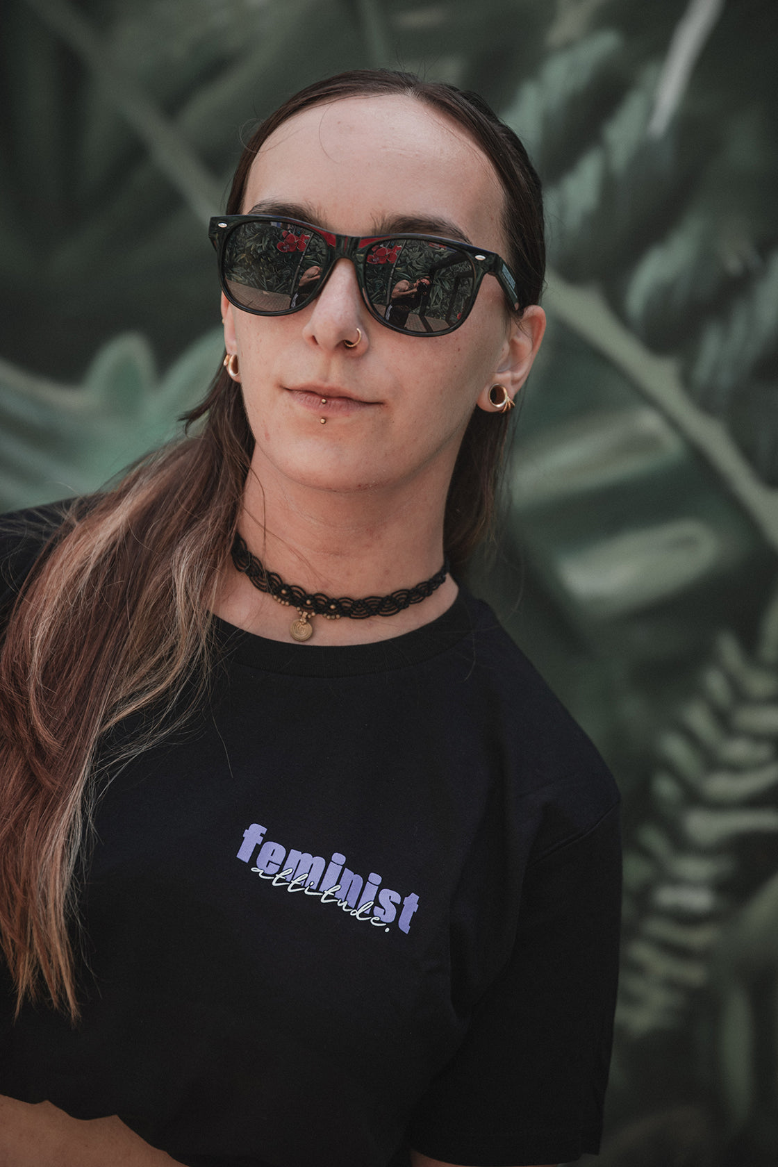 unisex shirt "feminist attitude"