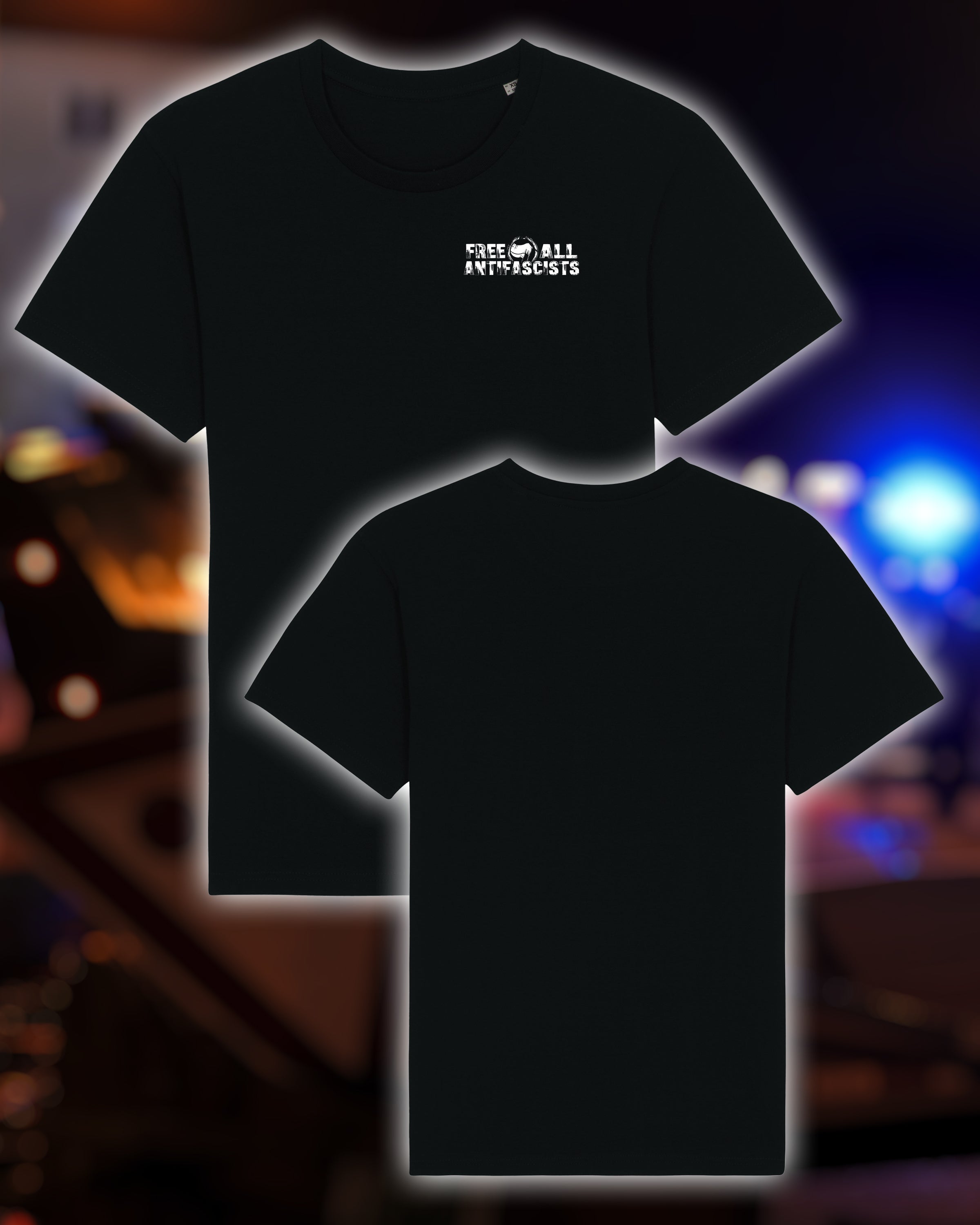 unisex Shirt „free all antifascists 2" black