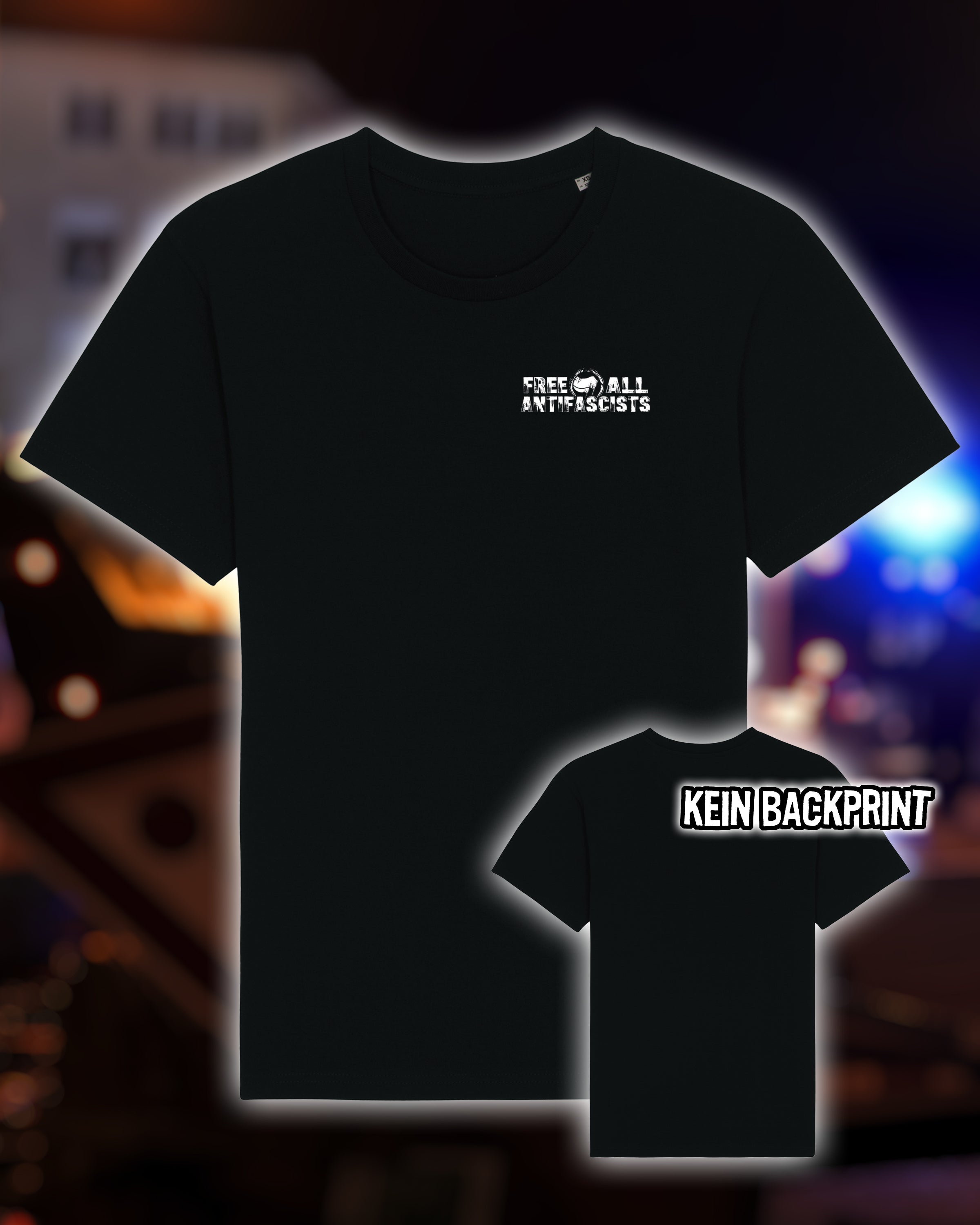 unisex Shirt „free all antifascists 2" black