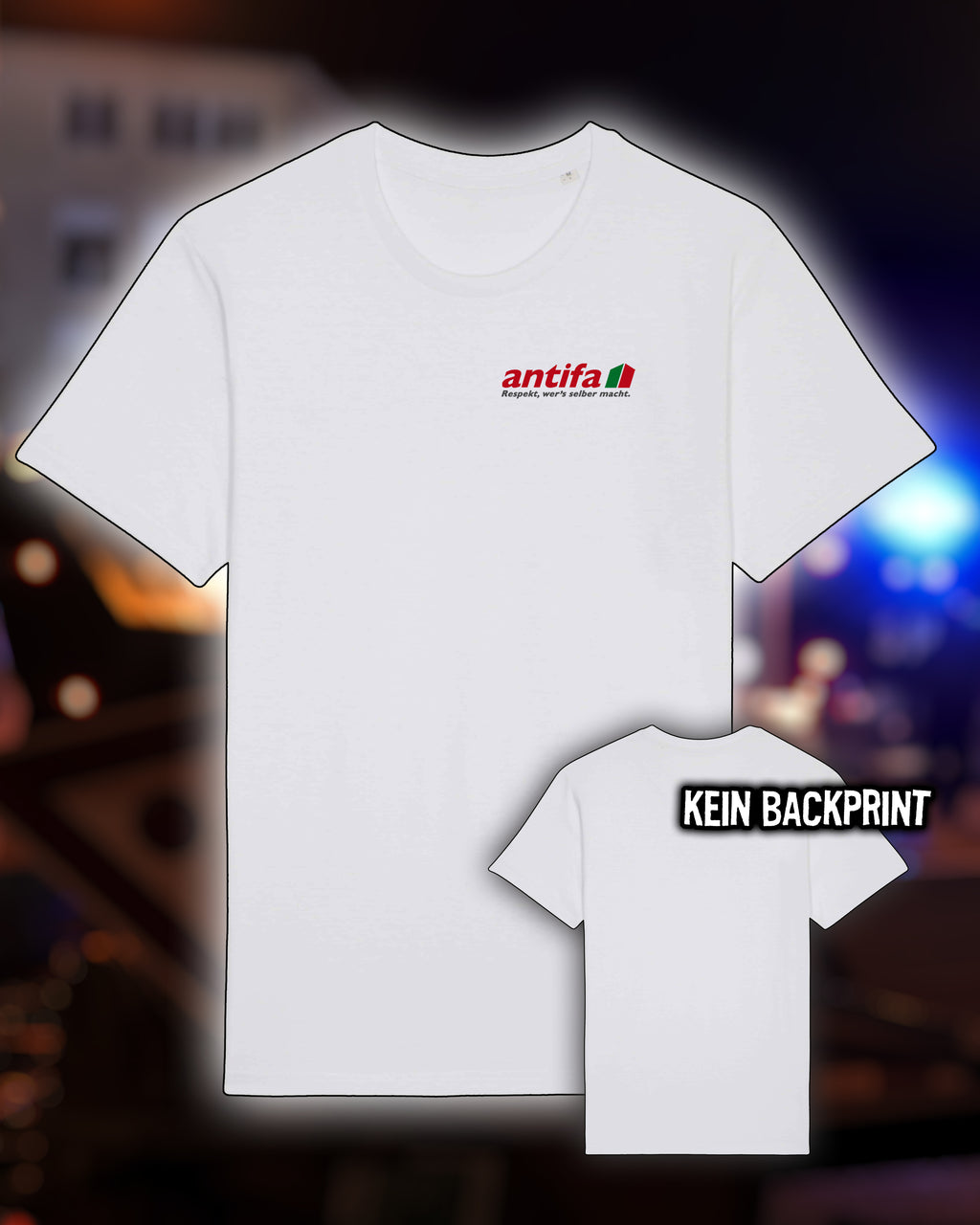 unisex Shirt „Respekt, wer's selber macht" white
