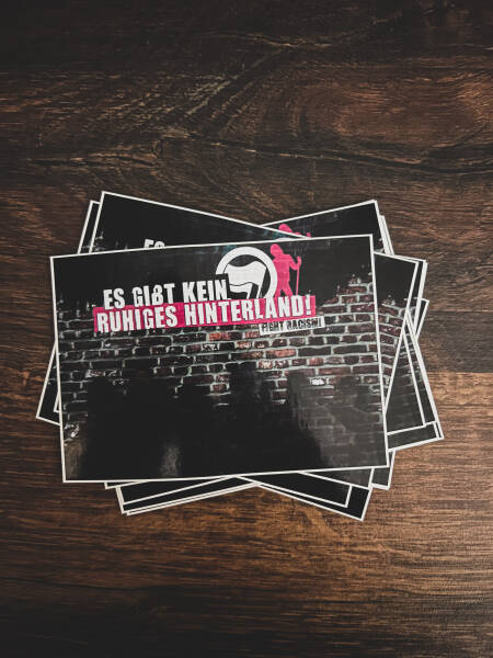 Sticker &quot;Es gibt kein ruhiges Hinterland&quot;