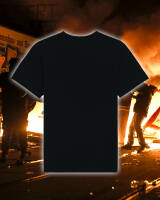 Shirt "Angry Cats Against Fascists" -  black unisex M