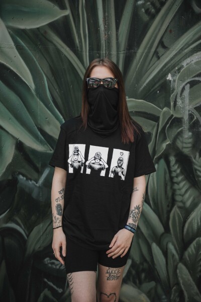 Shirt &quot;Balaclava&quot; - black unisex XL