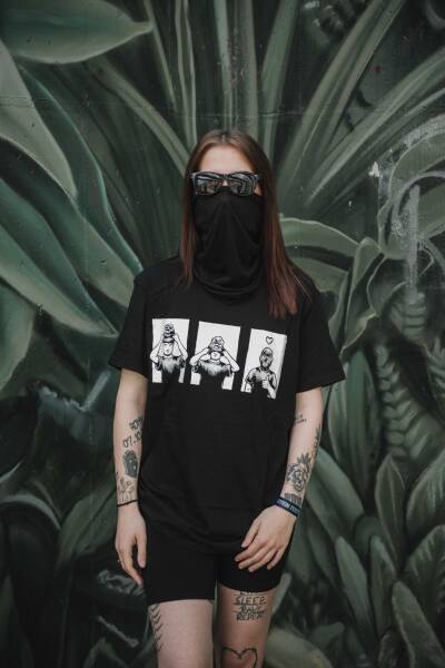 Shirt "Balaclava" - black unisex 2XL
