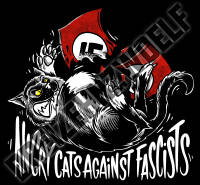 Sweater &quot;Angry Cats Against Fascists unisex L
